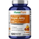 NusaPure Royal Jelly 10:1 Extract, 400 mg Equivalent aan 4000mg - 120 Veggie Capsules (Non-GMO, Glutenvrij, Bioperine)