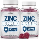 NIEUWE AGE Zink Gummies - 2 Pack - 50mg Hoge Immune Booster Zink Supplement, Immune Defense, Krachtige Natuurlijke Antioxidant, Non-GMO - door New Age, 120 Tellen