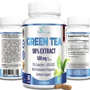 Groene thee Extract 98% - 3X sterkte, 75% Polyfenol Catechinen, 45% EGCG, Super Antioxidant - 60 capsules
