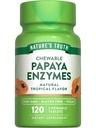 Nature's Truth Papaya Enzyme Tablettes à mâcher (en anglais) 120 Comte (en anglais) Supplément végétal, sans OGM et sans gluten pour la digestion (en anglais)