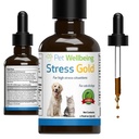 Pet Wellbeing Stress Gold voor katten - Vet-geformuleerde Situational Feline Stress Support - Fast-Acting Vet Visits, Travel, Grooming - Cat-Safe Holistic Herbal Blend - Liquid Support 2 oz (59ml)