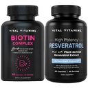 Vitale vitamines Biotin Complex Capsules + Resveratrol Capsules