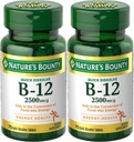 Natures Bounty Vitamine B-12, Quick Solution, 2500 mcg, Natural Cherry Flavor 75 ct (2 Pack)