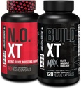 Jacked Factory N.O. XT Nitric Oxide Supplement (90 telling) & Build XT Max Elite Muscle Builder (120 telling)