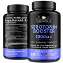 Natuurlijke Serotonine Supplement - Made in USA 5HTP Serotonine & Cortisol Manager - Serotonine Booster Vitamine Supplement voor vrouwen met 5-HTP, Vitamine B6, B12, GABA, L Theanine, L Tryptofaan - 60 capsules