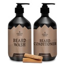 Opvallende Viking Beard Care Set (Sandalwood) - Paraben & Sulfate Free Shampoo met Jojoba Oil - Deep Clean voor alle baardtypes (10oz per fles)