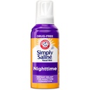 ARM & HAMMER Simply Saline Nighttime Drugvrije mist voor neuscongestie in de nacht, extra sterkte, kalmerende eucalyptus, veilig te gebruiken met Rx en OTC, voor volwassenen en kinderen leeftijden 2+, 4.6 oz (129 g)
