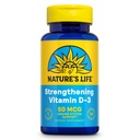 Nature's Life Strengthening Vitamine D3 2000 UI (50 mcg) - Vitamine D - Supplément de soutien pour la santé des os et les immunes - Softgels faciles à avaler - Garantie de 60 jours, vérification en laboratoire - 120 portions, 120ct