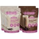 Blender Bombs The Bomb Co. Bom Plant Proteïne, Chocolade & Vanille Proteïne Poeder met 21g Proteïne, Aminozuren, Zero Sugar, Pea Proteïne, Cacao, Chia Zaden, Vanille & Monk Fruit, 60 Srvgs