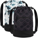 GOMOYO 2-pack Dames Floral Plum Trekkoord Rugzak met verstelbare schouderband, 18 x 14 x 7 inch, Perfect voor sportschool, Reizen en Overnachtingen