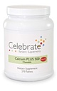 Célébrez les vitamines Calcium Plus - 500mg Citrate de calcium, 333 UI Vitamine D3 et 34mg Magnésium pour la chirurgie bariatrique - Sans gluten et sans sucre - Cerise, 270 comprimés à croquer
