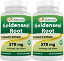Best Naturals Goldenseal Root 570 mg (Non-GMO) 100 capsules (100 telling (verpakking 2))