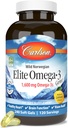 Carlson Elite Omega 3 Gems, 1600mg, Citroen smaak, 240 Softgels