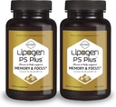 PS Plus Senior Supplementen voor Geheugen & Focus. Phosphatidylserine Ondersteuning Hersenfunctie 2-maandenvoorziening. (120 Softgels)