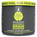Nootropic Brain Booster (30 porties) Nootropic Drink Mix & Brain Supplement - Ondersteunt energie, focus & geheugen - Zero Calories, Sugar Free - Kiwi Aardbei