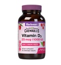 Bluebonnet Nutrition EarthSweet Vitamin D3 1000IU - Bone & Immune Support Supplement - Raspberry Kauwbare vitamine D Supplement voor vrouwen en mannen - Sojavrije, glutenvrije, non-GMO - 90 tabletten