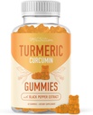 Kurkuma Gummies for Adults (60 Count, 30-Day Supply) - Kurkuma Curcumin Supplement Gummies w/Zwart Pepper for Joint Support* - Ginger Flavored, Non-GMO, Vegan, Glutenvrije Joint Supplement