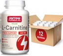 Formules de Jarrow L-Carnitine 500 mg, supplément alimentaire, soutien à la production d'énergie cellulaire, 50 capsules de légumes, 50 jours par jour (paquet de 12)