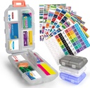 3 Pcs Bricolage Pilule de voyage Organisateur avec étiquettes Pocket Pharmacie, 3 Pill Box et 420 étiquettes de médicaments, Portable Travel Essentials Mini Pill Container 7 Day Pill Case Storage Vitamine Fish Oil (ensemble A)
