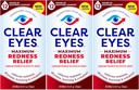Clear Eyes Maximum Redness Eye Relief Eye Drops, 0,5 Fl Oz, Verpakking van 3