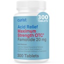 Curist Famotidine 20mg Pack en vrac (300 comprimés de comptage) Acid Reflux Medicine for Heartburn Relief - OTC Maximum Strength Stomach Acid Reducer - Anti Acid Relief Comprimés for Indigestion Heartburn Relief