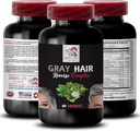Biotin, amélioration de la couleur - GRAY HAIR REVERSE - restaurer vibratoire, solution de soins capillaires, renouveler la couleur des cheveux, restauration de la couleur, amélioration de la tonalité des cheveux, cheveux défiant l'âge, couleur des cheveux vibrants 1Bot 60Caps