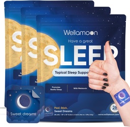 Wellamoon Originele slaapplaatsen voor volwassenen Extra Sterkte Slaap Patch met Melatonine & Valeriaan 