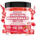 Creatine Monohydraat Gummies for Men & Women 120 CT - 5000mg Creatine Monohydraat per Serving - Suikervrije Kauwbare Creatine voor spierkracht, spier Builder, Energie Boost (Raspberry Flavor)