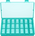 BUG HULL Organisateur hebdomadaire de pilules 3X par jour, 7 jours par jour Organisateur de pilules de médicaments 3 fois par jour, contenant de cas de pilules de voyage pour les vitamines, suppléments