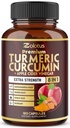 7 in 1 Kurkuma + Apple Cinder Vinegar Capsules, 6 maanden levering met Ashwagandha, Gember, Knoflook Bulb, 180 capsules