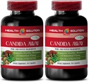 Pilules de désintoxication naturelles - Candida Away Plus - Candida Quick Cleanse - Candida Support - Capsules de support Candida - Candida Cleanse Extra Strength - Candida Overgrowth - 2 bouteilles 120 Capsules