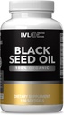 IVL - Biologische Black Seed Oil - 120 Softgel Capsules - (1000mg per portie) - Pure Cold Pressed Nigella Sativa Seed Oil - Omega 3 6 9, Antioxidanten, Thymochinon - Black Seed Oil Liquid Capsules