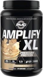 PMD Sports Amplify XL Premium Wei Proteïne Supplement Hydro Greens Blend - Glutamine en Wei Proteïne Matrix met Superfood voor spier, kracht en herstel - Kaneel Toast (24 Servings)