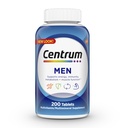 Centrum Multivitamine voor mannen, Multivitamine/Multimineral Supplement met Vitamine D3, B Vitaminen en Antioxidanten, Glutenvrij, Niet-GMO Ingrediënten -Tablet 200 Tel.