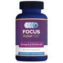 Focus Relief Plus Dry Eye Formula (90 ct. 30 Day Supply) Dry Eye Omega 3 Supplement - Dry Eye Relief Supplement - Omega 3 Fish Oil for Dry Eye