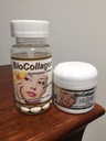 Set Bio Collagène Hydrolyzed Collagène softgels (1000 mg) & BioCollagène avec Crème Antioxydant Elastine 2 oz (Promouvoir des cheveux et ongles sains)