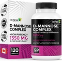 Renew Actives High Potency D-Mannose & Cranberry Complex 1000MG per 2 Capsules 