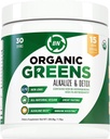 Poudre de vert bio - USDA Biologique - Non-OGM - 15 Superaliments - Détox et Immuni Services de santé incluant Spiruline, Thé vert Matcha et Ashwagandha - 30 portions