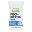 Natures Plus GI Natural Probiotic Men - 30 Capsules - Digestief en prostaat gezondheid, Immunity Strength - Inclusief Saw Palmetto - Glutenvrij - 30 porties