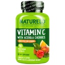 NATURELO Vitamine C met biologisch Acerola Cherry Extract en Citrus Bioflavonoïden - Vegan Supplement - Immune Support - 500 mg VIT C per Cap - Non-GMO - 90 Capsules