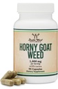 Wead Horny Goat pour hommes et femmes - No Fillers (Max Strength Epimedium Std. à 20% Icariins) 1000mg par portion, 90 Capsules (complément d'amélioration masculine) par Double Wood