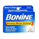 Bonine Tablets de mouvement pour adultes Taille 16ct Bonine Tablets de mouvement pour adultes 16ct
