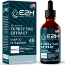 Turkije staart paddo Extract - snellere absorptie dan Turkije staart Paddestoel Capsules of poeder - All-Natural Immune System & Digestieve Ondersteuning- Echte Paddenstoelen Turkije staart - 2 Fl Oz door E2H