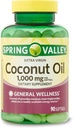 IKJ Extra Virgin Coconut Oil General Wellness Dieetsupplement Softgels, 1000 mg, 90 Tellen