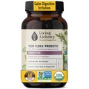 Gut Health Supplements - Your Flora Probiotic Sensitive with Fermented Soybean, Lemon Balm, Peppermint, & Prebiotics - Cleanse Detox for Men & Women - Vegan, Non-GMO - Living Alchemy, 60 Stuks