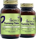 SUNBIOTICS Tummy Tabs - Kauwbare Probiotische en Prebiotische Tablets met 18 miljard CFUs van 4 Probiotische Strains voor Good Gut Flora, Immune System, & Balanced Microbiome - Vanille, (Pack of 2)