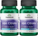 Swanson Iron Citrate 25 Milligrammen 60 Veg Capsules (2 verpakkingen)