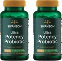 Swanson Ultra Potency Probiotic Digestive Health Immune System Support 66 Miljard CFU Prebiotic NutraFlora scFOS 60 DRcaps Veggie Capsules (Caps) (2 Pack)