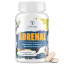 Adrenal Support Adaptogenen Kruidensupplementen - Cortisol Supplement met Rhodiola Rosea, Ashwagandha, Holy Basil en Eleuthero-Mood en energie Ondersteuning voor vrouwen & Men-Non-GMO, 60 Vegan tabletten