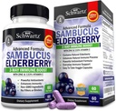 BioSchwartz Elderberry Capsules 60 Tel + Omega 3 Visolie 90 Tel Bundle